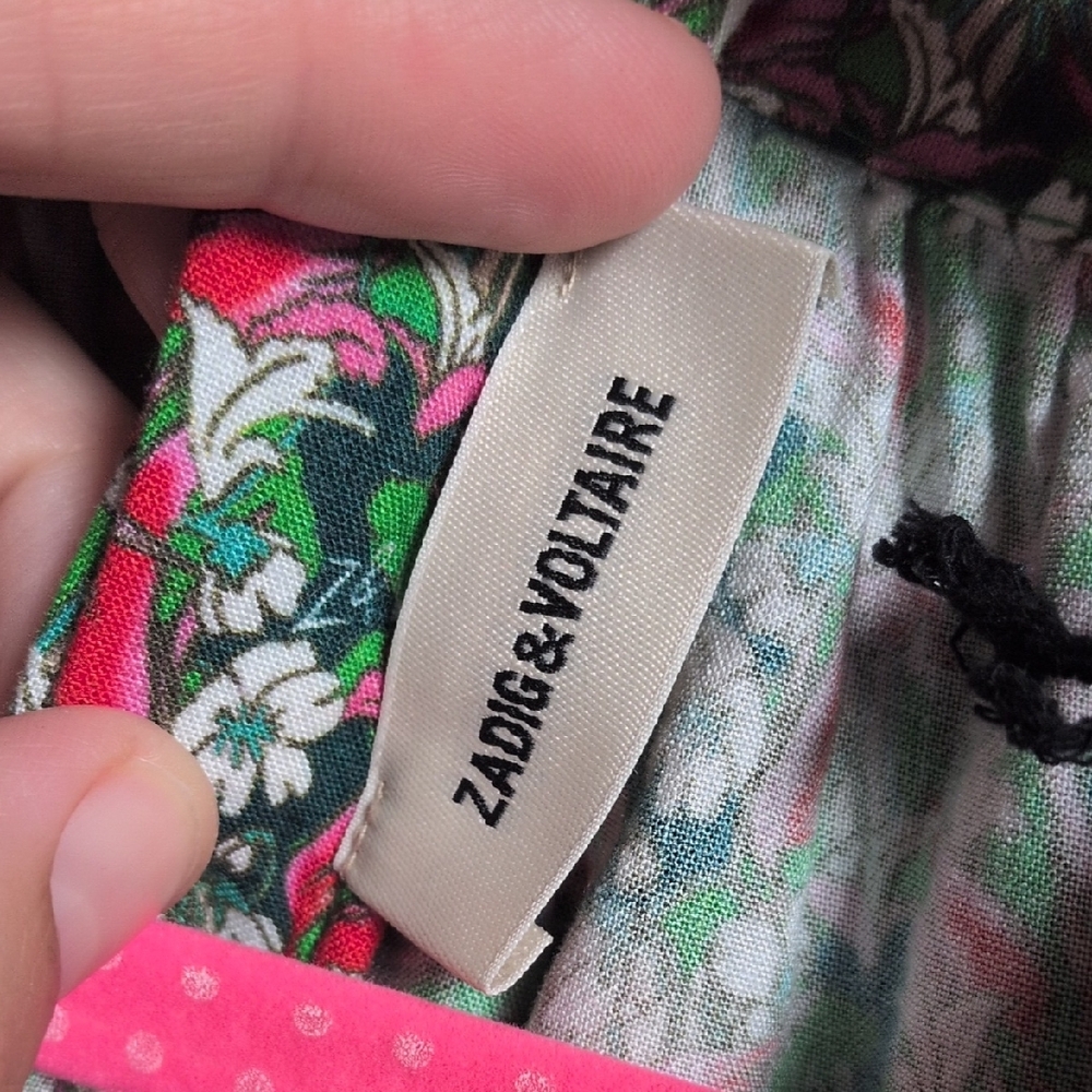 Zadig & Voltaire Green and Pink Dress